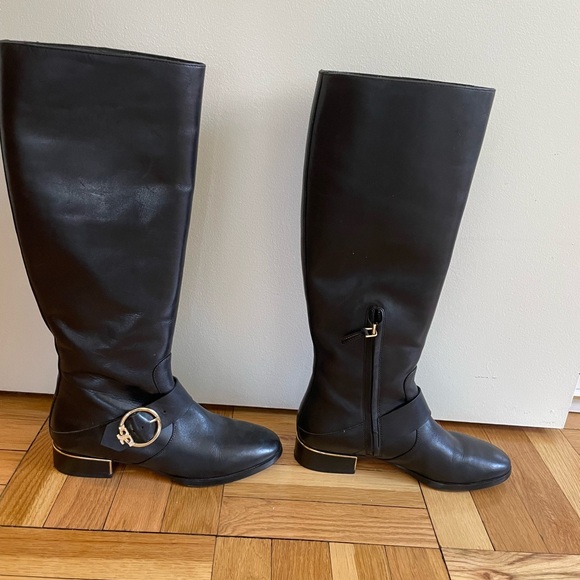 BRAND NEW Tory Birch black leather riding boots size 8 - Picture 4 of 7